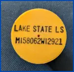 Marker used by Lake State Land Surveying