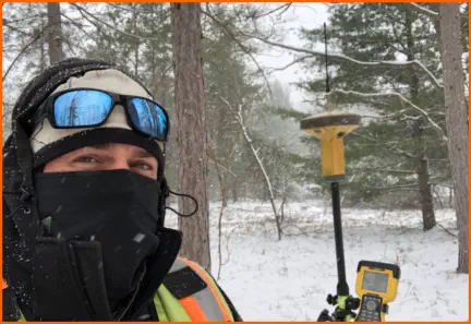 Staking land boundaries - Northern Wisconsin
