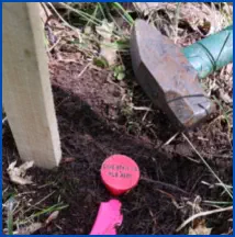 Leaving markers for boundaries of land - Niagara Pembine Florence Goodman