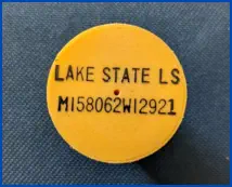 Marker used by Lake State Land Surveying Upper Peninsula Michigan