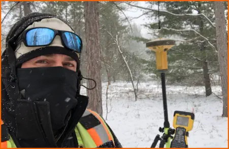 Staking land boundaries - Northern Wisconsin