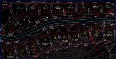 Doing land surveying job on the road