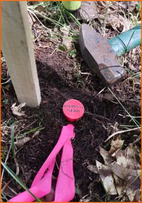 Surveyor with tools in the forest - Negaunee Ishpeming Iron Mountain Kingsford Norway Spread Eagle Auora